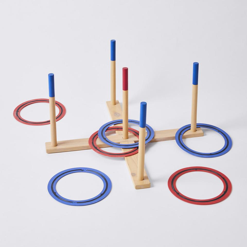 <p><a href="https://go.redirectingat.com?id=74968X1596630&url=https%3A%2F%2Ffood52.com%2Fshop%2Fproducts%2F8469-wooden-outdoor-ring-toss&sref=https%3A%2F%2Fwww.cosmopolitan.com%2Flifestyle%2Fg43619313%2Fbest-outdoor-games%2F" rel="nofollow noopener" target="_blank" data-ylk="slk:Shop Now;elm:context_link;itc:0;sec:content-canvas" class="link ">Shop Now</a></p><p>Wooden Outdoor Ring Toss</p><p>$40.00</p><p>food52.com</p>