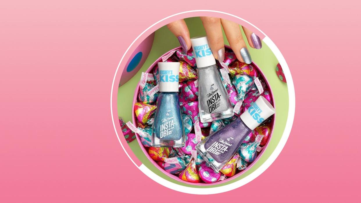 sally hansen x hershey nail polish in easter basket