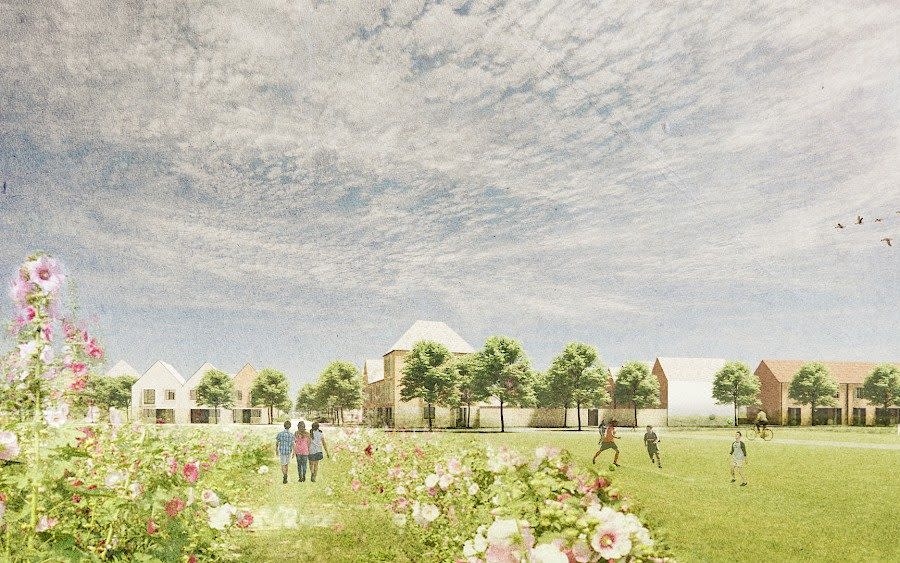 An insight into what the eco-homes could look like when complete - with lots of green spaces