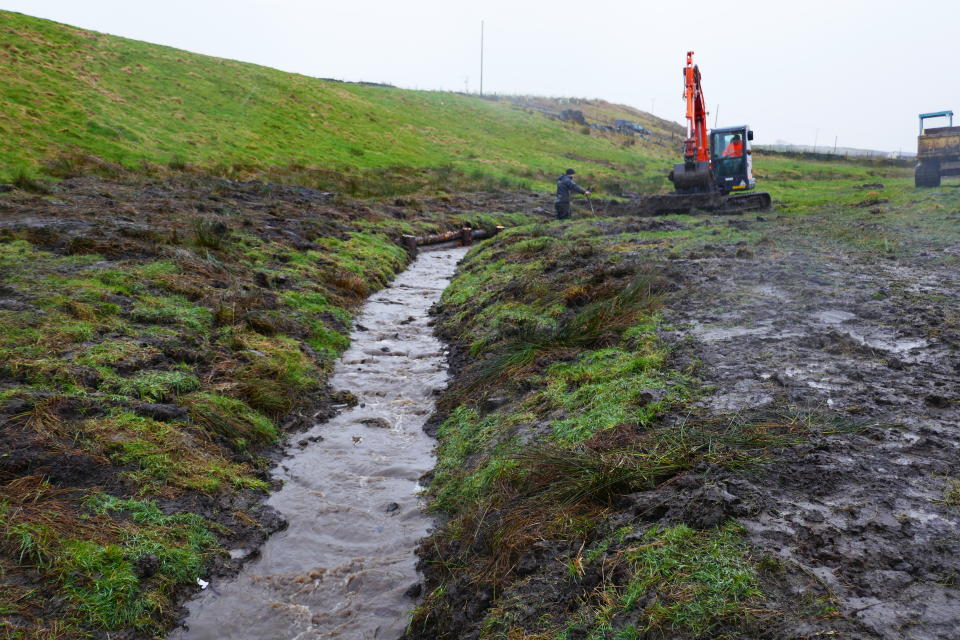 Diggers have been used to create scrapes in the landscape (Mike Norbury/The Mersey Forest/PA)