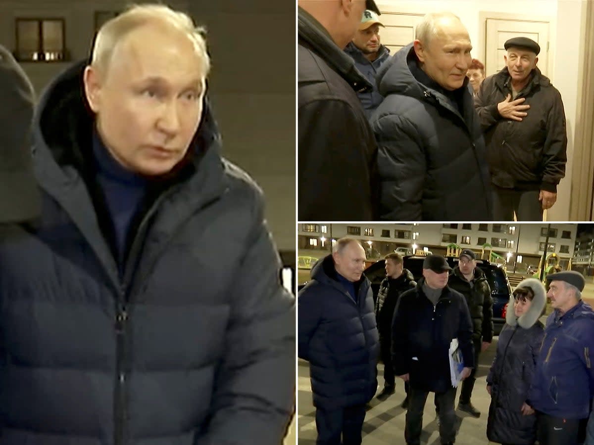 Putin seen making visit in destroyed port city (Reuters)
