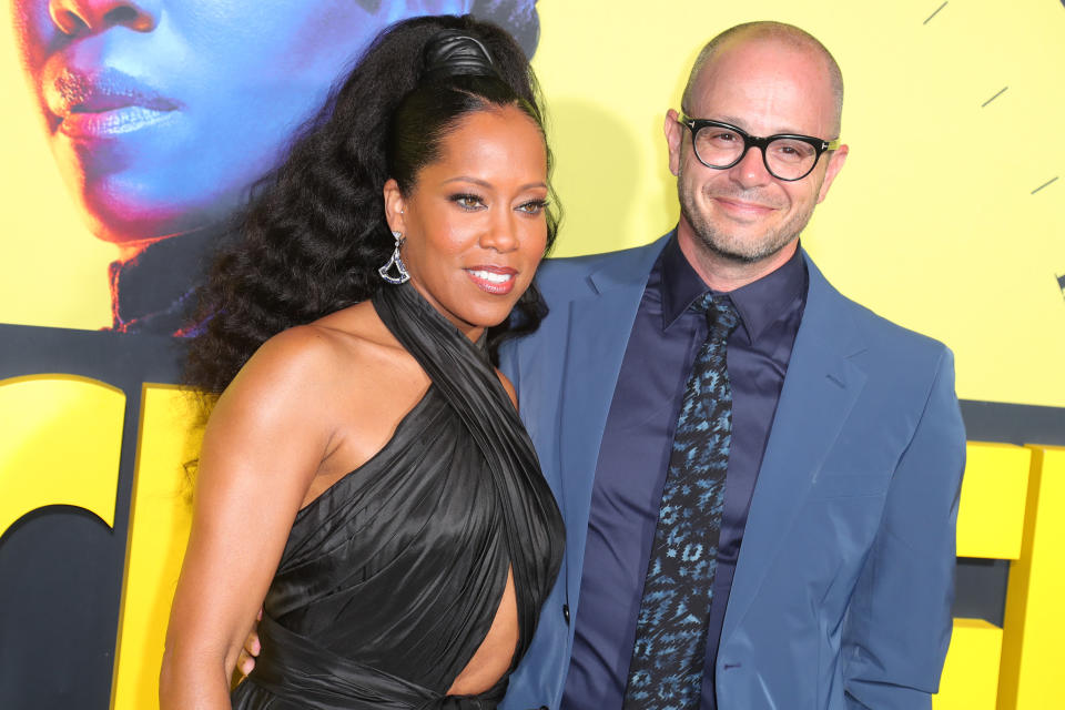 LOS ANGELES, CALIFORNIA - OCTOBER 14: (L-R) Regina King, Damon Lindelof attend Premiere Of HBO's "Watchmen" at The Cinerama Dome on October 14, 2019 in Los Angeles, California. (Photo by Leon Bennett/WireImage)