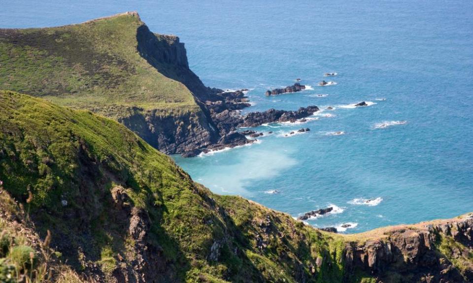 View from Vicarage cliff near Morwenstow on the north Cornish coast.