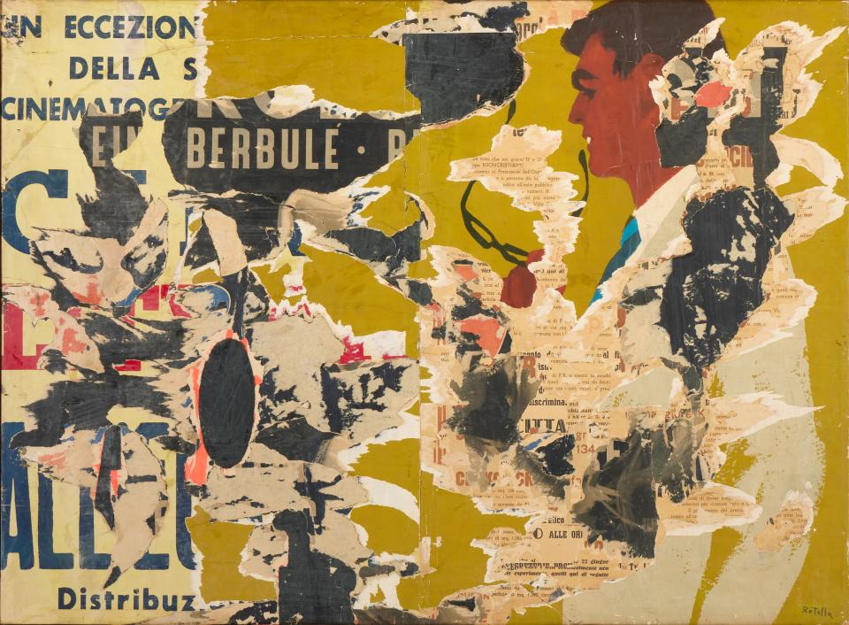 Mimmo Rotella’s 1961 “Serata Eccezionale.” - Credit: Courtesy of Sotheby's