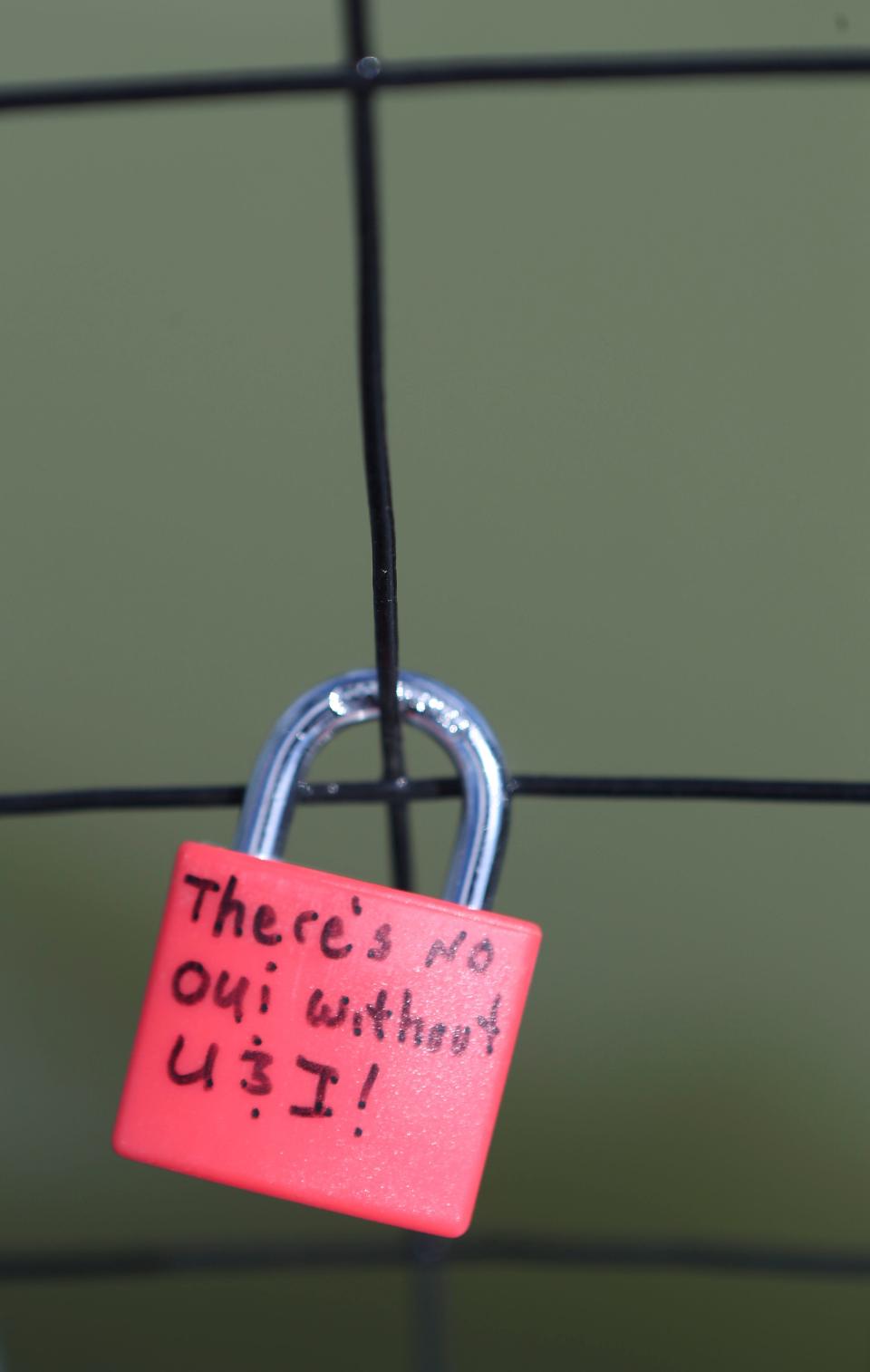 Joe Huber's Family Farm and Restaurant has a Love Lock Bridge outside the popular eatery in Starlight, Ind. People can bring a lock or buy one to lock onto the fencing, which overlooks a small lake.