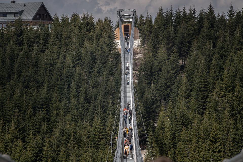 Sky Bridge 721 in the Czech Republic, the world's longest pedestrian suspension bridge