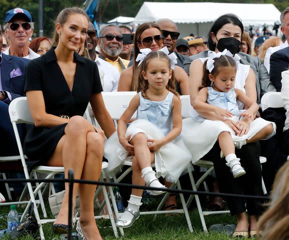 Jim McIsaac/Getty Hannah Jeter with daughters Bella and Story