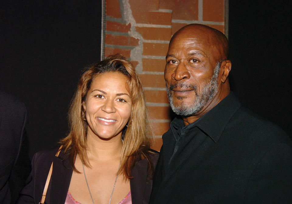 Amos has been caught in a bitter dispute between his daughter, Shannon, pictured with the actor in 2004