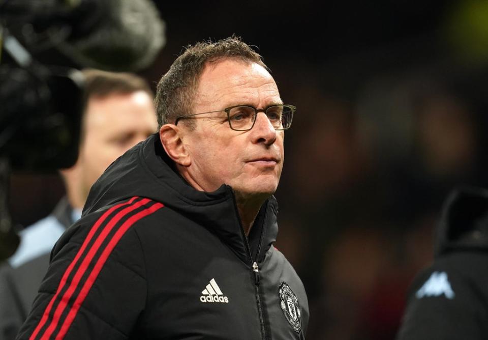 Manchester United interim manager Ralf Rangnick has urged his players to hold each other to account (Martin Rickett/PA) (PA Wire)