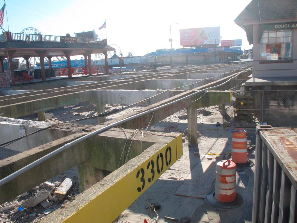 Work is underway on rebuilding a section of the boardwalk in Wildwood, N.J. The popular seaside town is repairing or rebuilding most of its century-old boardwalk over the next five years.