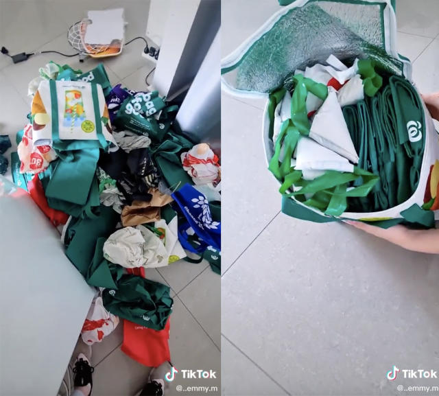 Organising Hack - Folding Carrier Bags 