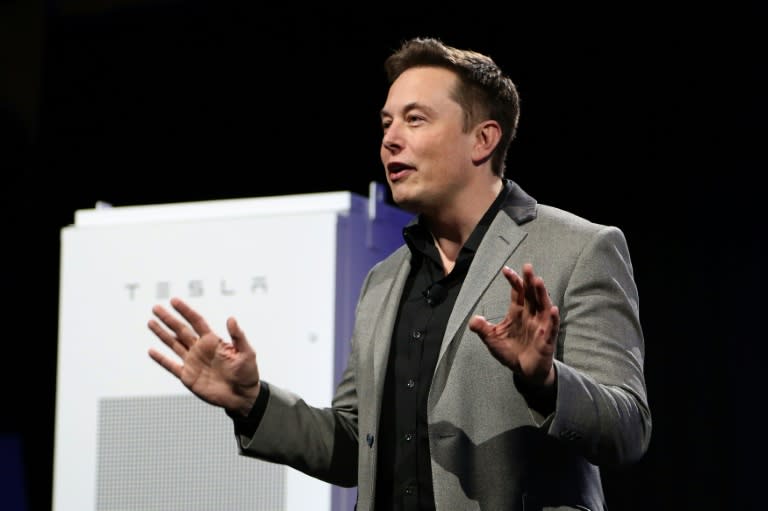 Tesla Motors CEO Elon Musk, seen at the Tesla Design Studio in Hawthorne, California, in 2015
