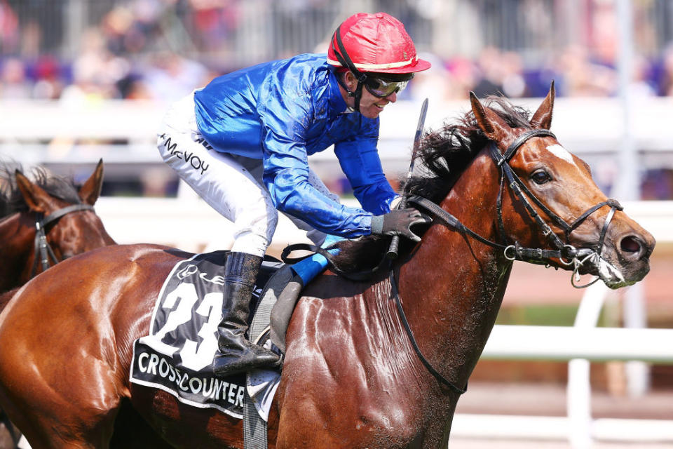 Thoroughbred Cross Counter won the Melbourne Cup in 2018 by a length.