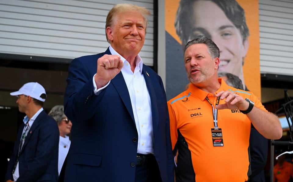 McLaren host Donald Trump in their garage