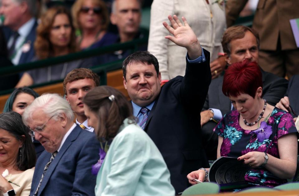 Peter Kay at Wimbledon (PA )