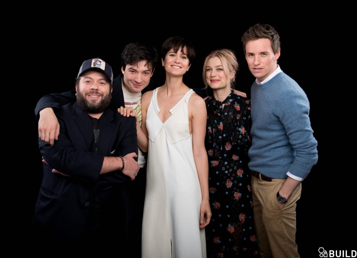 Eddie Redmayne, Katherine Waterston, Dan Fogler & Alison Sudol visits AOL Hq for Build on November 11, 2016 in New York. Photos by Noam Galai