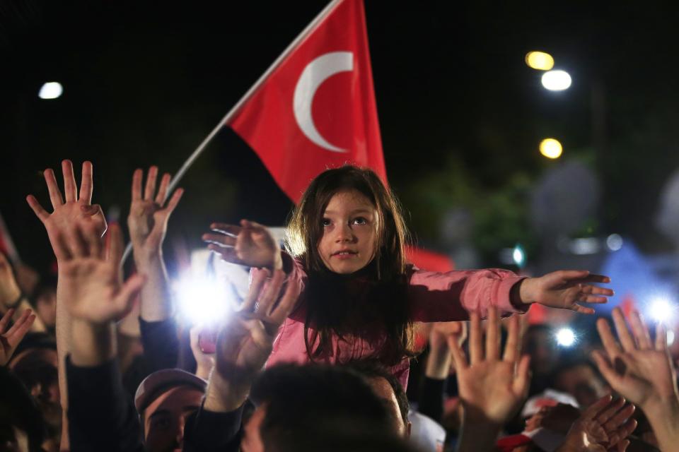 Erdogan supporters in Turkey