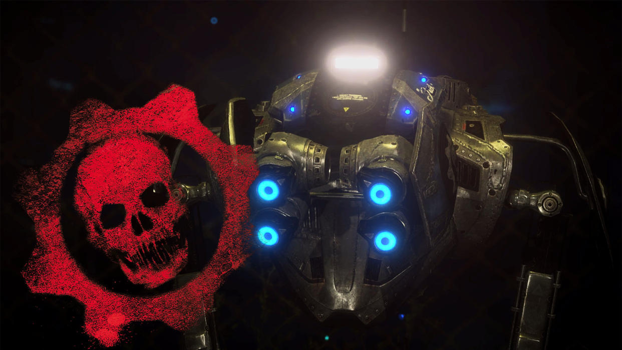  Gears of War screenshot with logo. 