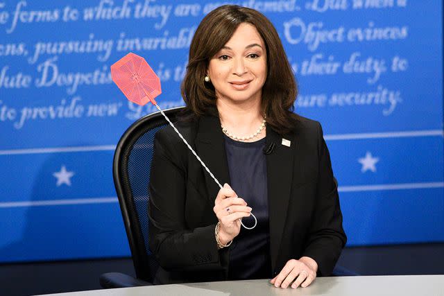 <p>Will Heath/NBC/NBCU Photo Bank/Getty</p> Maya Rudolph as Kamala Harris during the VP Fly Debate Cold Open on Saturday, October 10, 2020