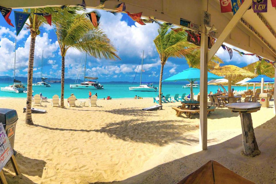 Soggy Bottom bar on Jost Van Dyke island, BVI