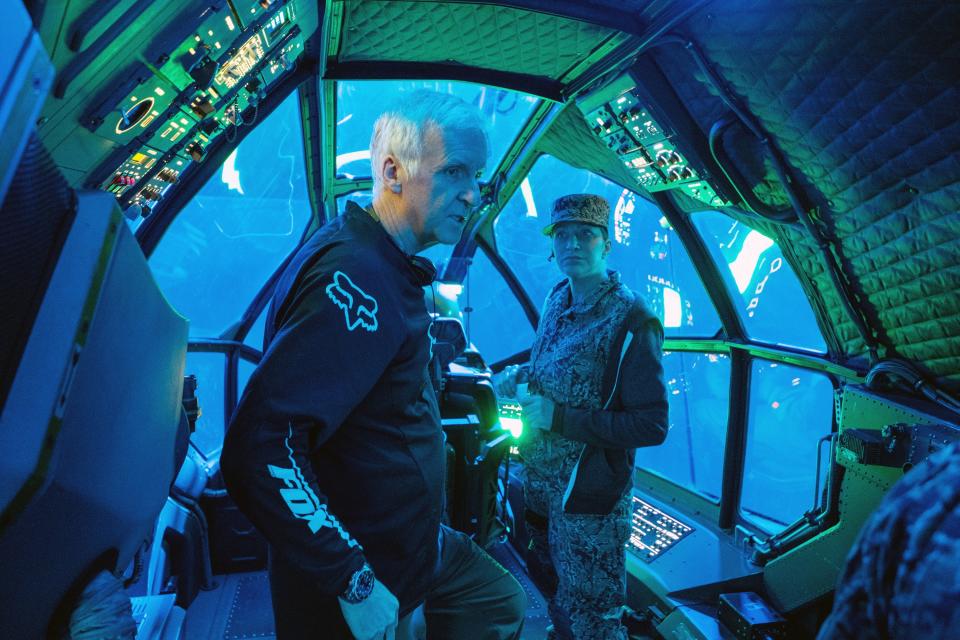 James Cameron on the set of ‘Avatar: The Way of Water’