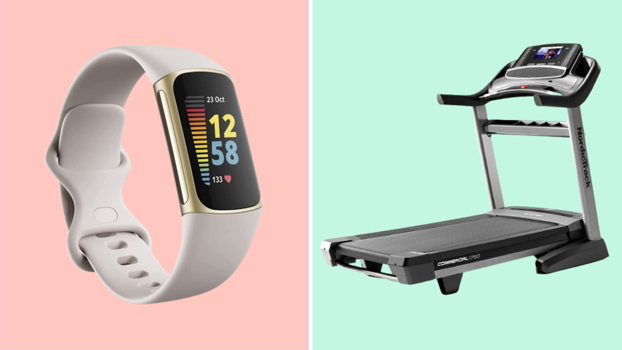Get moving in 2023 with a fitness tracker and treadmill.