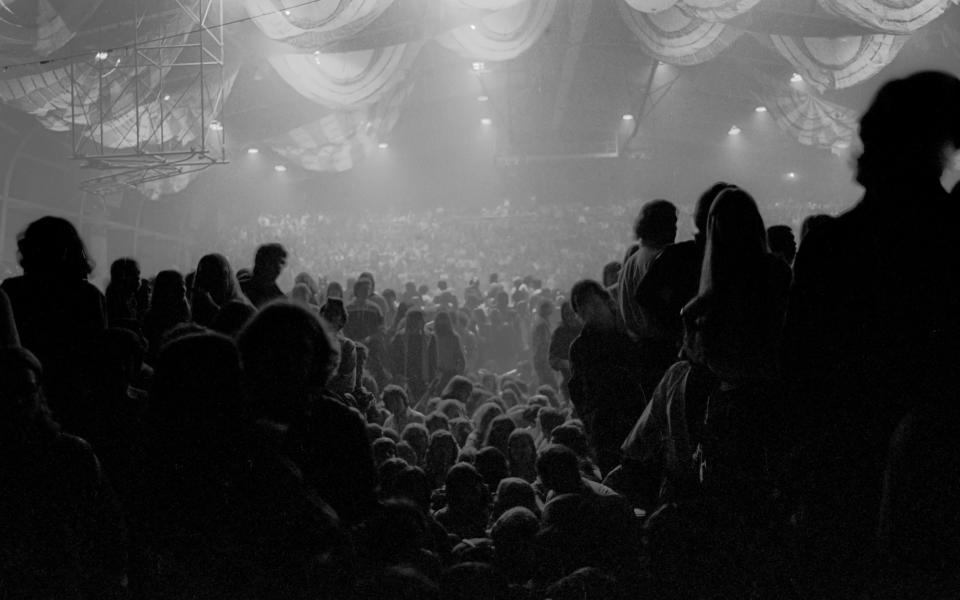 The scene at an early 1970s Grateful Dead show