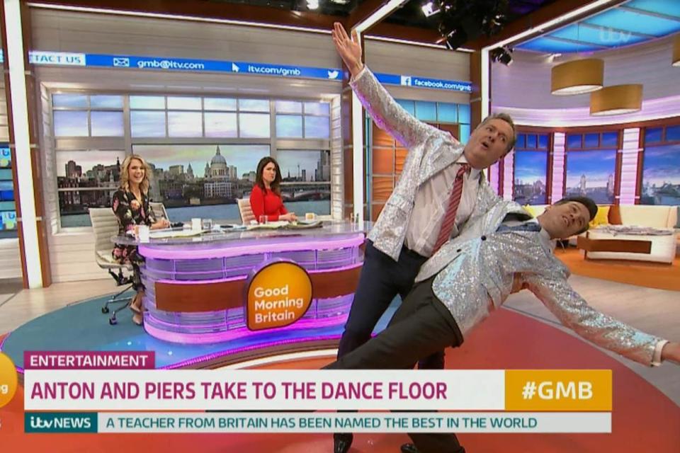 Ballroom ready? Piers Morgan and Anton du Beke dance on Good Morning Britain (ITV)