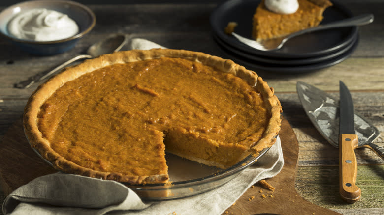 A sweet potato pie