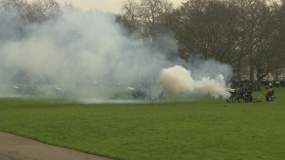 Queen makes history with Sapphire Jubilee: Royal gun salutes mark 65-year reign