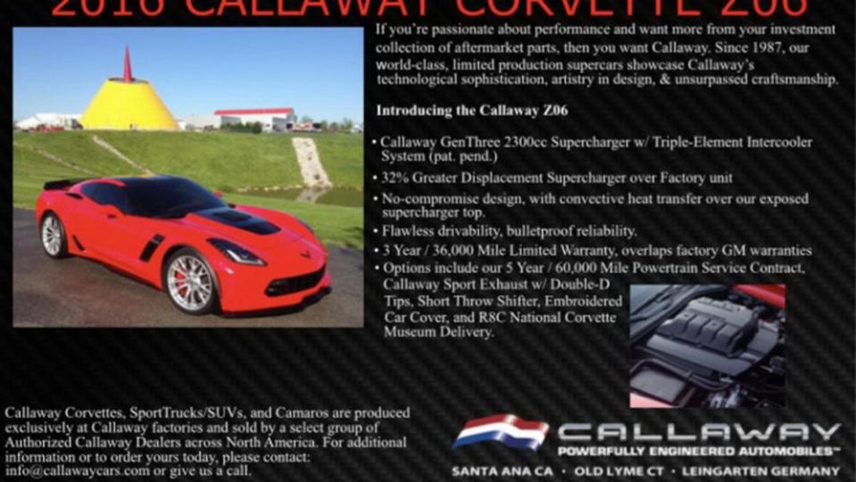 757美式肌肉硬漢！Callaway要全力激發Chevrolet Corvette Z06的腎上腺素