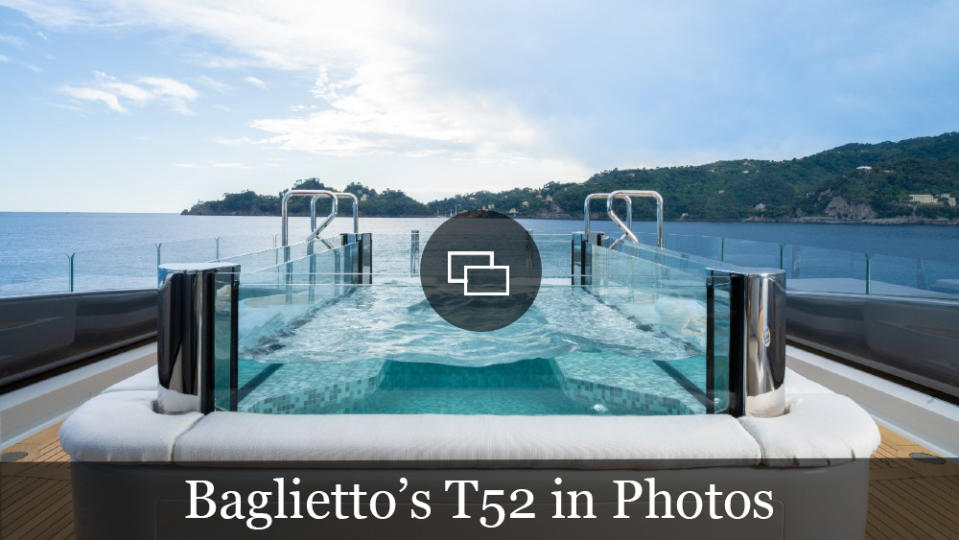 The new Baglietto T52 is the first of the 171-foot series. 