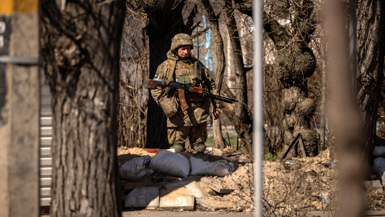 A  Ukrainian soldier 