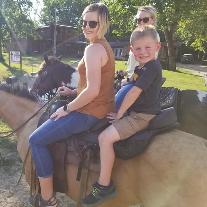 Amelia and Liam go horseback riding. Photo: Amelia Harrison.
