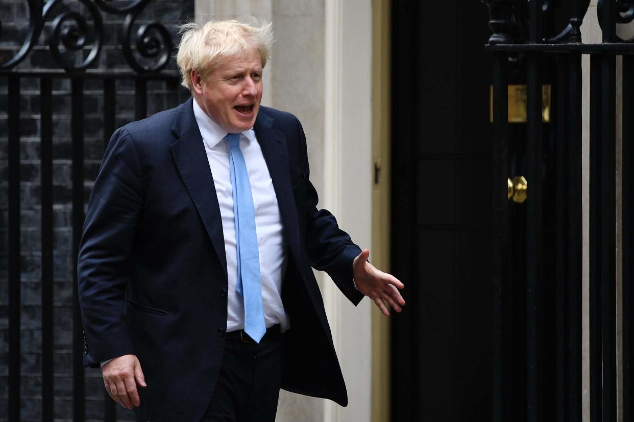 Boris Johnson pictured in Downing Street on Tuesday: Chris Ratcliffe/PA