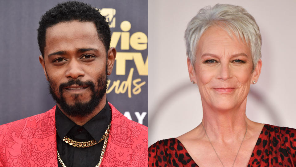 LaKeith Stanfield and Jamie Lee Curtis met making 