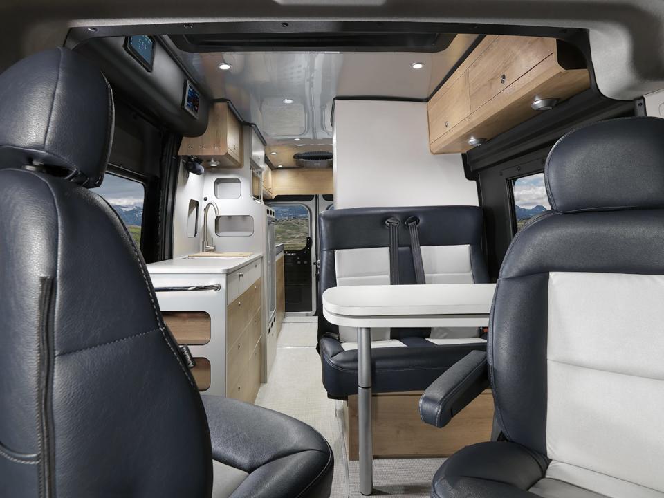 Inside inside Airstream's new Rangeline Touring Coach