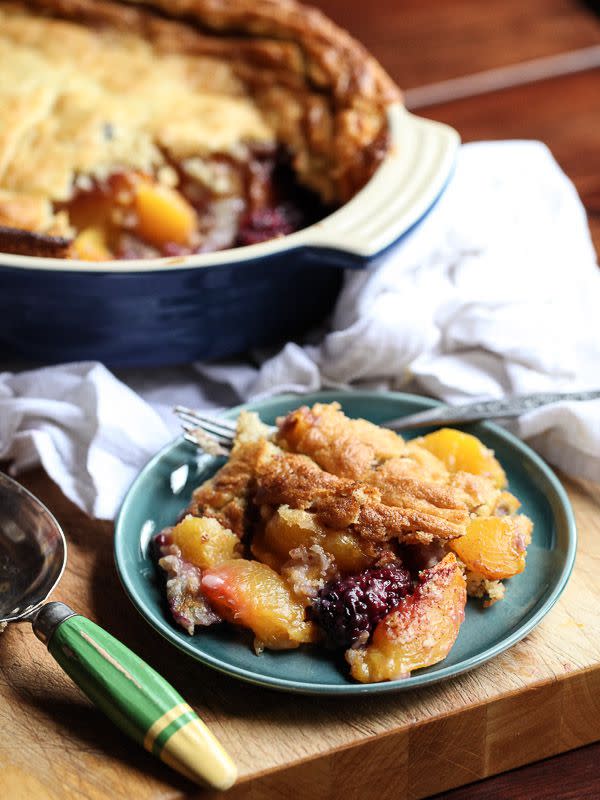 Peach and Blackberry Cobbler