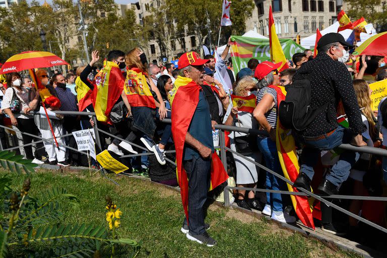 Festejos del "Día de la Hispanidad" en Madrid, en 2021 (Josep LAGO / AFP)