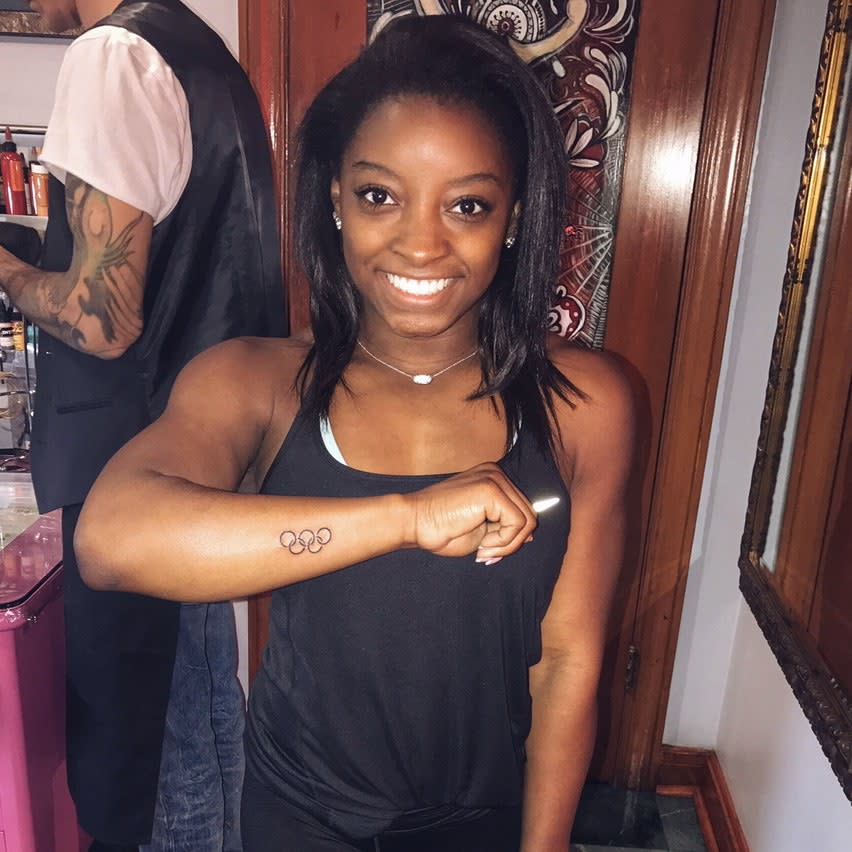 Simone Biles’s Tiny Olympics Tattoo