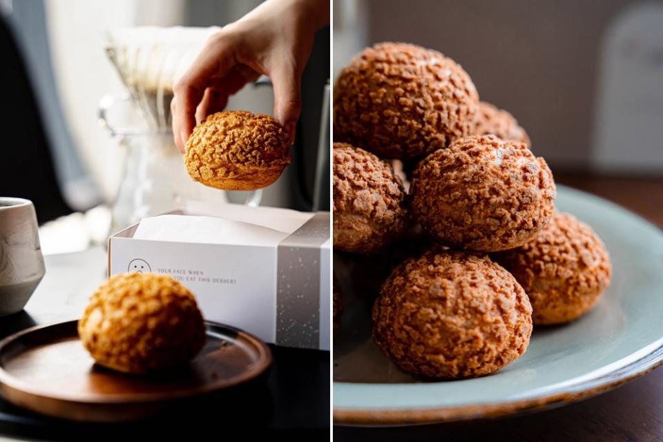 An exquisite teatime pairing: choux pairs perfectly with filter coffee.