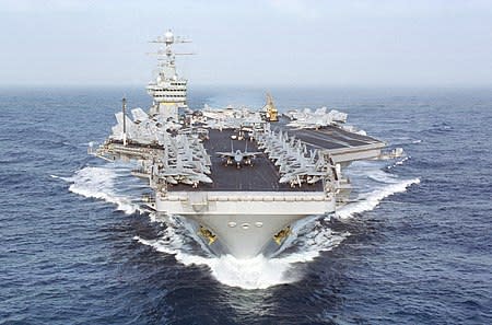 美軍「德懷特·D·艾森豪威爾」號航母。   圖：翻攝自維基百科