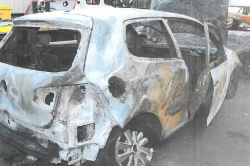 The car the killers used was later found burnt out