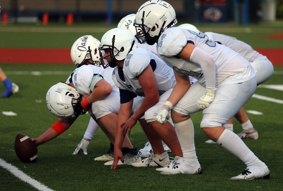 Action from the spring football jamboree at Bradenton Christian School with Out-of-Door Academy and Oasis High on Thursday, May 18, 2023, in Bradenton.