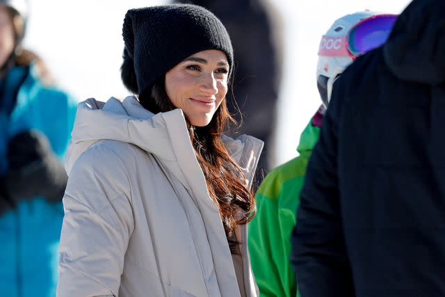 <p>Andrew Chin/Getty</p> Meghan Markle attends the Invictus Games Winter Training Camp in Canada on February 14, 2024