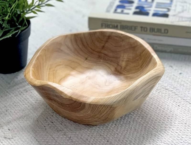Handmade Natural Root Wooden Fruit Bowl