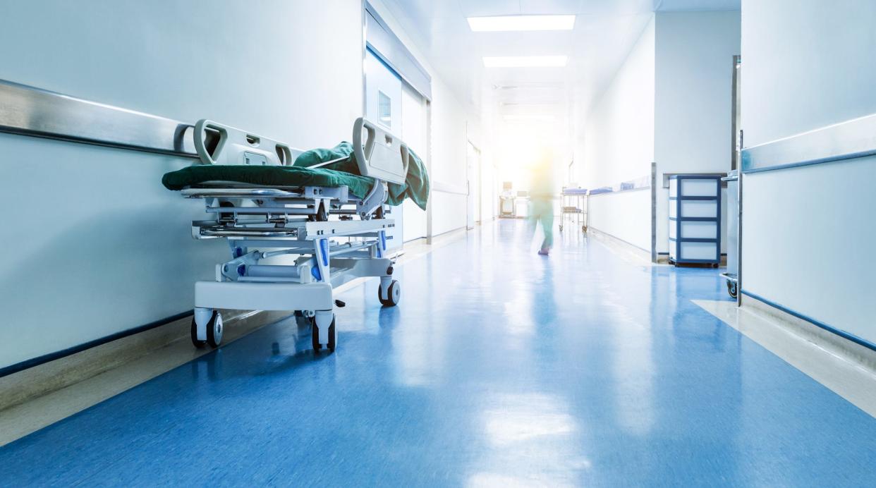 A hospital hallway is shown in this file photo.