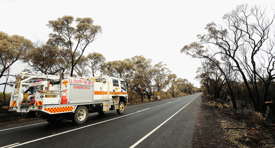 Fire truck on NSW road. Source: Getty Images