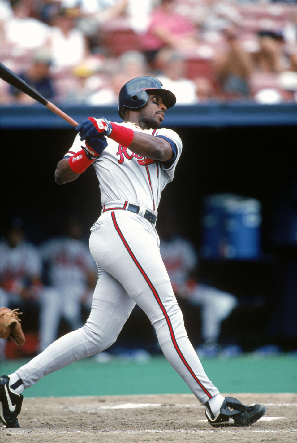 <b>Fred McGriff</b><br> <br>A player with a memorable, even unique swing. Skinny as a rail. Great eye at the plate. McGriff was one of those young guys the Yankees let get away before the front office reform of the 1990s. He was part of the trade that helped the Blue Jays win two World Series (though McGriff was one of the guys traded). Many of his numbers are impressive, especially 493 homers. He’s just not quite Cooperstown. – DB<br> <br><i>BLS vote: No<br> Will he get in this year: No<br> BBTF projection: 15.7 percent</i><br> <br>(MLB Photos via Getty Images)