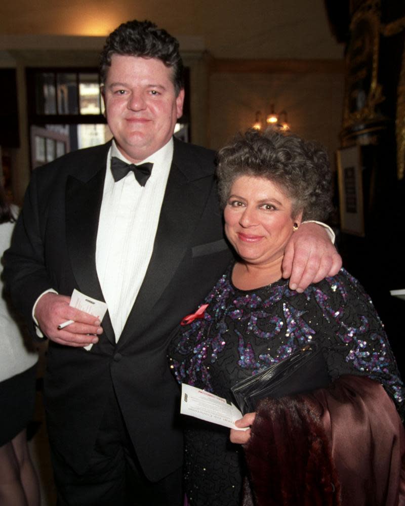 Robbie Coltrane with Miriam Margolyes at the 1993 Baftas. 